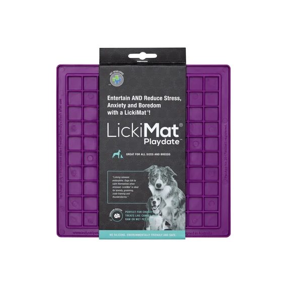LickiMat Classic Playdate Slow Feeder for Dogs (Purple)