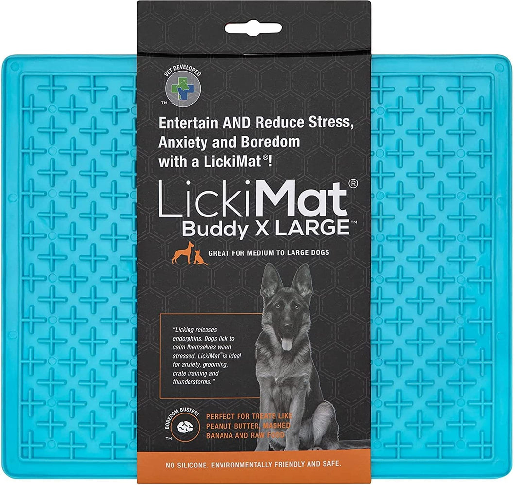 LickiMat Buddy X Large Breed Dog Lick Mat Turquoise