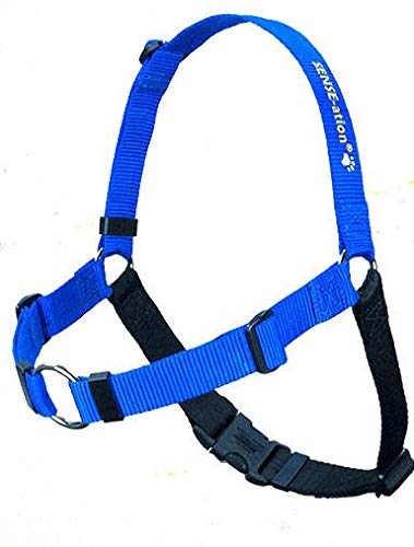 The Original Sense-ation No-Pull Dog Training Harness (Blue, Medium)