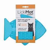 Load image into Gallery viewer, LickiMat Casper, Fish-Shaped Cat Slow Feeder Lick Mat Turquoise
