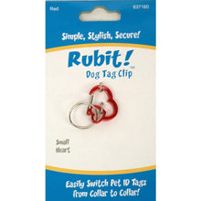 Load image into Gallery viewer, Rubit! Heart Shaped Aluminum Dog Tag Clip Small
