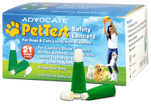 Load image into Gallery viewer, PetTest Safety Lancets 21G x 2.44 mm 100 count
