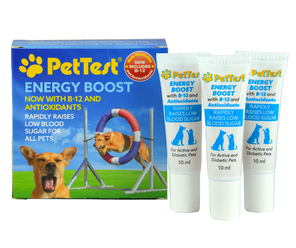 PetTest Energy Boost with B-12 and Antioxidants 3 x 10ml Tubes