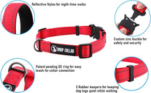 Load image into Gallery viewer, Drop Collar Reflective Nylon Dog Collar with Patent Pending Upright Leash Connection Point

