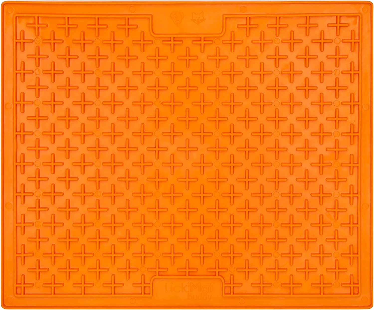 Lickimat Buddy Dog Slow Feeder Mat, Orange, X-Large