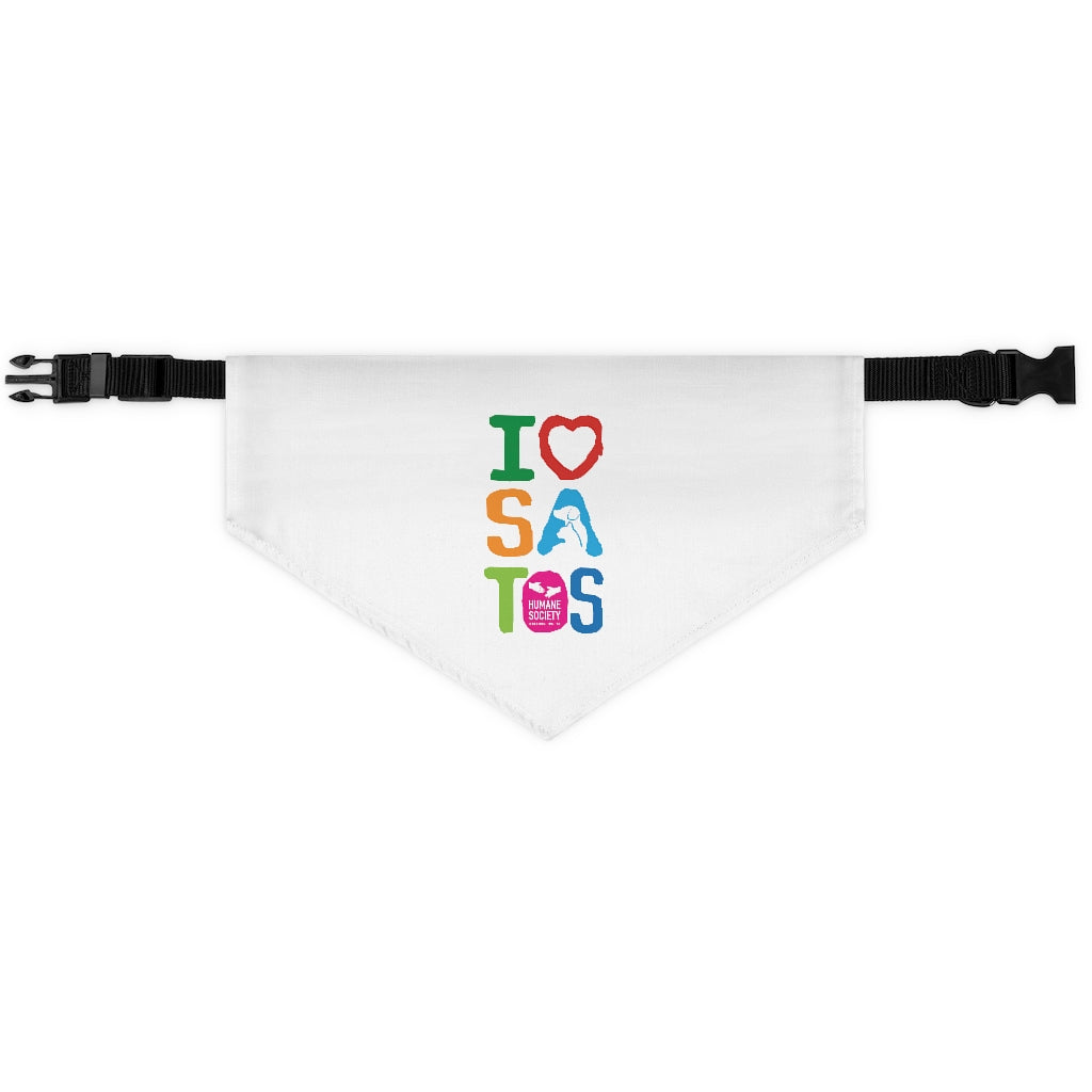 I Love Satos - Pet Bandana Collar