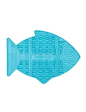 Load image into Gallery viewer, LickiMat Casper, Fish-Shaped Cat Slow Feeder Lick Mat Turquoise
