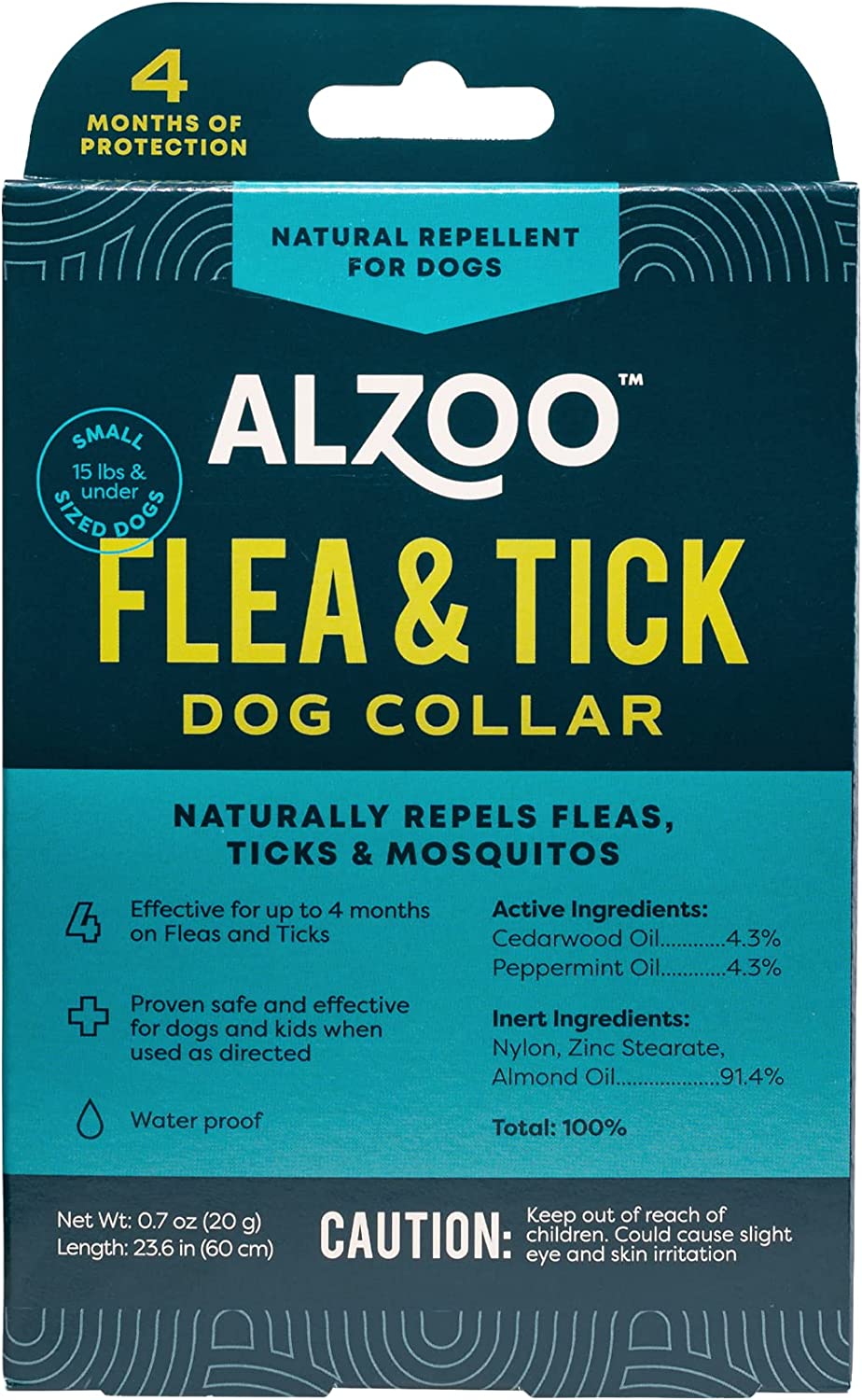 ALZOO Flea & Tick Dog Collar with Natural Diffusing Active Ingredients