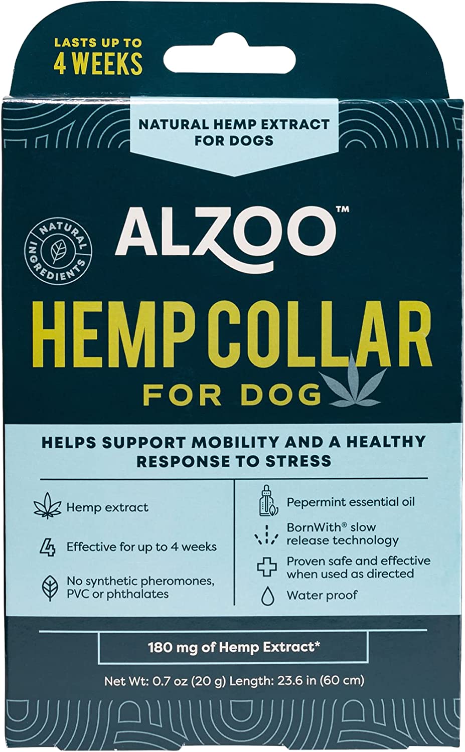 ALZOO Hemp Dog Collar | Sustainably and Safely Helps to Support Your Pet's Mobility