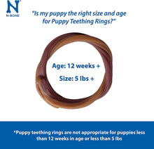 Load image into Gallery viewer, N-Bone Puppy Teething Ring Pumpkin Flavor 7.2 Oz/(6 Count)

