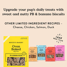 Load image into Gallery viewer, Bocce&#39;s Bakery Oven Baked PB &amp; Banana All-Natural Dog Treats 14 oz
