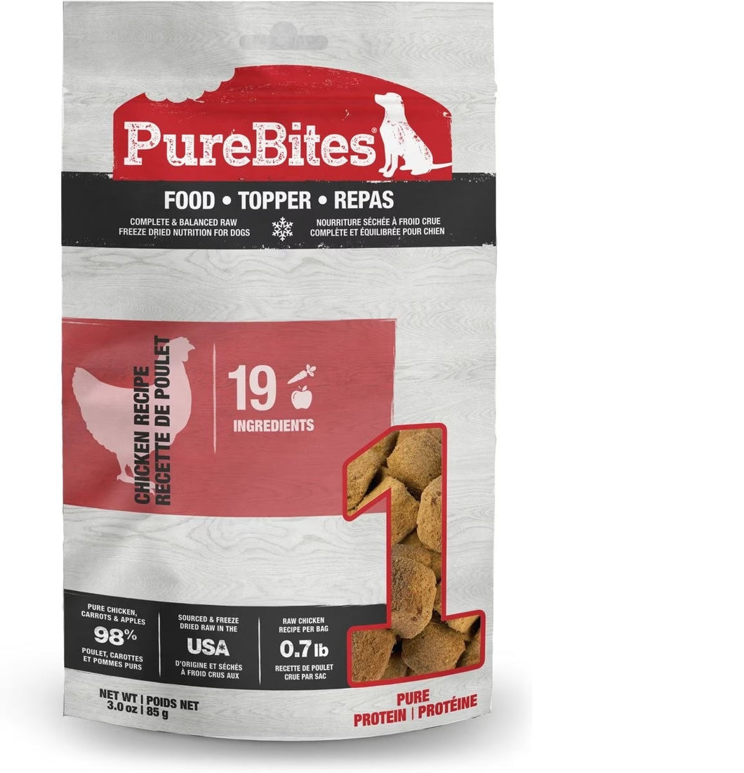 PureBites Dog Food Topper Chicken Recipe 3 oz.