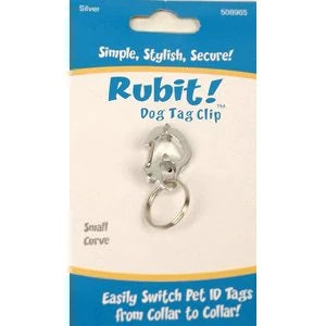 Rubit! Curve Aluminum Dog Tag Clip Small